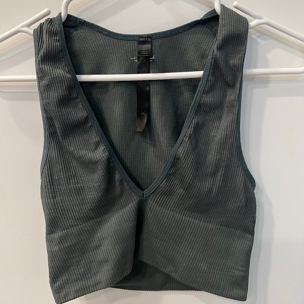 Green crop top